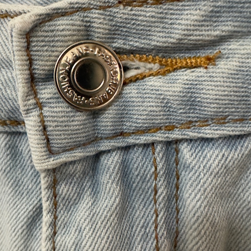 SHEIN | EUC Light Blue High-Waist Distressed Denim Shorts (size S) - Picture 6 of 7